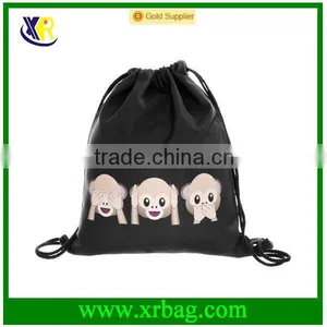 Women Mochila Man Sport Gym Bags Travel Backpack Happy Monkey Printed High Quality Drawstring Bag thumbnail-1