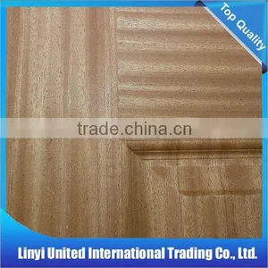 3mm Nature Sapeli Veneer HDF Moulded Pressing Door Skins thumbnail-1