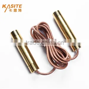 High Quality New Design Fitness Crossfit Aluminum Jump Rope Leather Jump Rope thumbnail-1