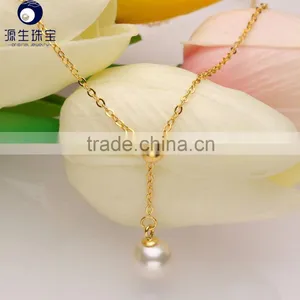 Freshwater Pearl Pendant 8-9mm Round Pearl With S925 Chain With Adjustable Length thumbnail-6