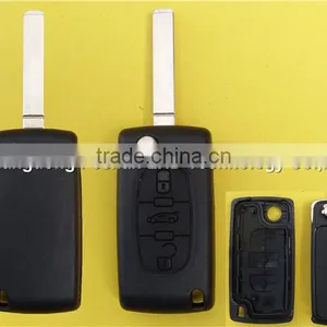 3 Buttons Remote Flip Key Fob Case for Peugeot 307 CE0536 thumbnail-1