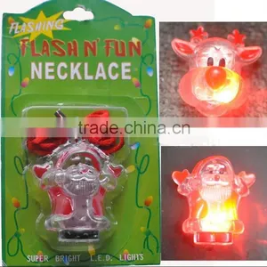 Santa Flashing Pendant Christmas Tree Snowman Reindeer LED Pendant Necklace thumbnail-4