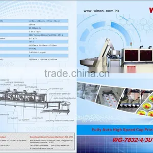 WG-7832-4-3UV WINON FULLY AUTOMATIC HIGH SPEED OFFSET PRINTING MACHINE FOR PLASTIC CAP thumbnail-2