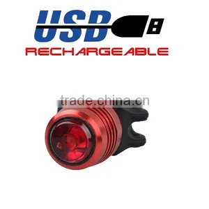 Aluminum Alloy MINI Bicycle Tail Seatpost USB Rechargeable Bike Light Quality Choice thumbnail-3