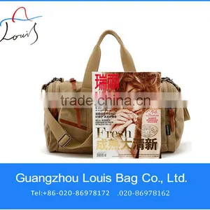 China Promotional Canvas Bag 2014 Custom Design Cheaper Fashion Cotton Canvas Travel Bag thumbnail-1