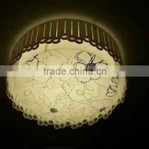 2014 New Design Round Flush Mounted Ceiling Lamp With Flower Pattern thumbnail-1