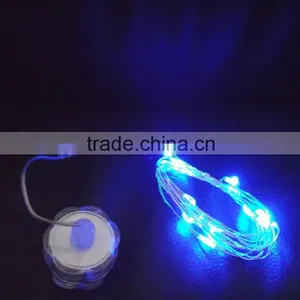Blue Color LED Submersible Copper Wire Micro Vine Light / Battery Operated LED String Light thumbnail-1