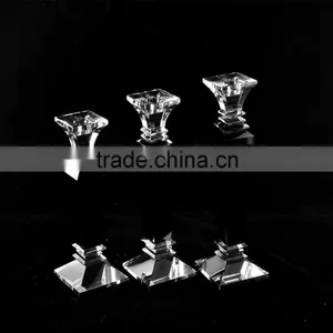 Wholesale Black Pillar K9 Crystal Candleholder For Dinner Table Decoration Candlestick thumbnail-1