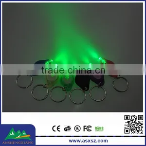 High Brightness Cheap Custom Green Light LED Key Chain KeyChain thumbnail-1