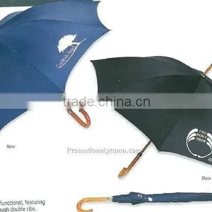 Imprinted Wooden Handle Straight Umbrella thumbnail-1