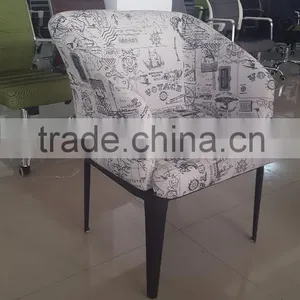 Coffee Shop Colorful Single Sofa Fabric Tub Chair thumbnail-2