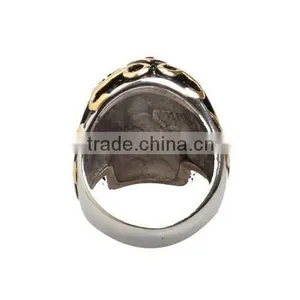 Vintage Men's Ring Skull Punk Titanium Steel Stainless Steel Ring thumbnail-3