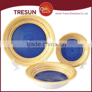 Round Shape 18pcs Handpainted Ceramic Dinnerware/stoneware Dinnerset Tableware Made in China thumbnail-1