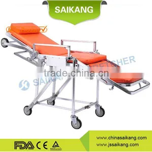 SKB039(E)-1 Stainless Steel Heavy Duty Ambulance Stretcher Trolley thumbnail-1
