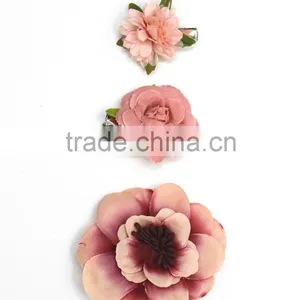 2016 New Design Fabric Flower Hair Clip Set thumbnail-2