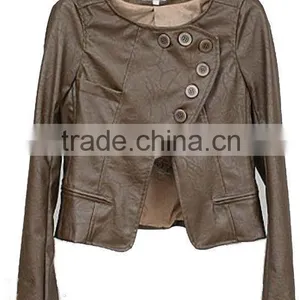 Lady pu Leather Jacket thumbnail-1