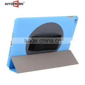 High Quality and Hot Sales Rotating 360 Degree Handheld PU Case for IPad Air 2 Back Cover PC Case thumbnail-5