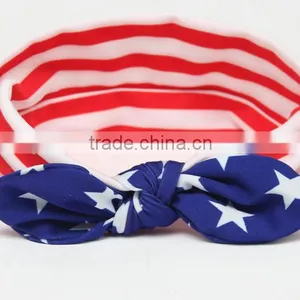 The New Baby Children's Hair Accessories National Day Flag Models Rabbit Ears Bow Cross With the New Foreign Trade thumbnail-5