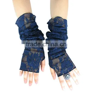 2015 Fashion Cheap Bridal Lace Applique Fingerless Gloves thumbnail-5