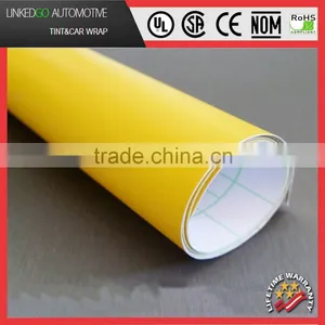 Car Wrapping Vinyl Film 1.52*30M Matte Yellow Vinyl Wrap Car Wrap Film thumbnail-1
