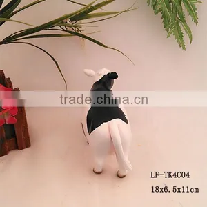 Polyresin Funny Holstein Cow Statue Garden for Sale thumbnail-3