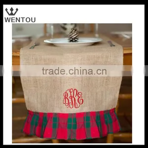 Wholesale Monogram Plaid Table Runner thumbnail-1