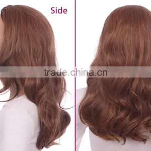 High Quality Deep Wave Synthetic Wig Blonde u Part Ombre Color China Wig Supplier thumbnail-3