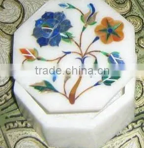 Gorgeous Inlaid Marble Box thumbnail-1
