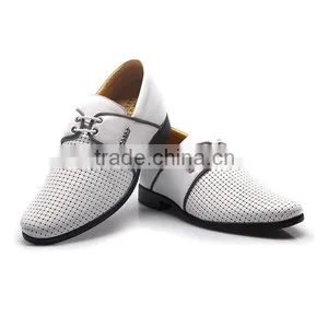 White Height Increasing Leather Sandals for Men thumbnail-2
