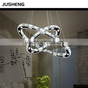 Hot Sell Modern Crystal LED Round 20cm Circle Chandelier Pendant Lights For Home Hotel Restaurant thumbnail-2