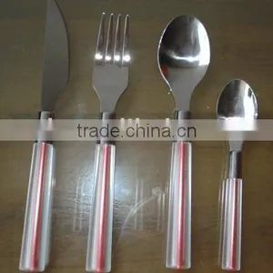 Stainless Steel Cutlery With Plastic Handle thumbnail-1