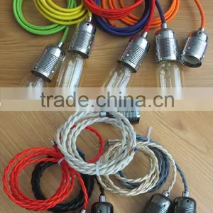 2*0.75 & 3*0.75 Round Twisted Braided Cable Cloth Covered Copper Wire Lighting Flexible Electric Cord VDE CE thumbnail-5