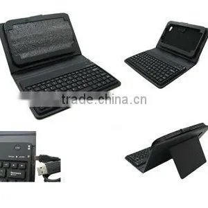 2013 Hot-selling Wireless Leather Case Bluetooth Keyboard for Samsung P1000 thumbnail-1