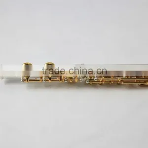 16 Close Holes Silver Plated Body Gold Lacquer Keys Flute thumbnail-3