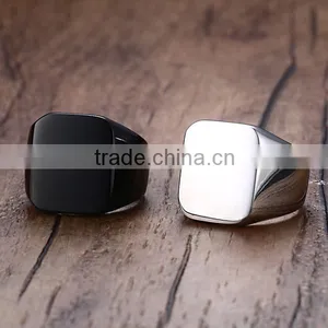 Black Men Stainless Steel Finger Ring ZTRC-294 thumbnail-2