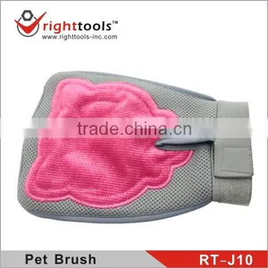 RIGHTTOOLS RT-J10 Nylon Glove Pet Grooming Brushes With Soft Rubber Pad thumbnail-1