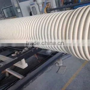 DN500 SN8 White Color PVC Double Wall Corrugated Pipe thumbnail-1