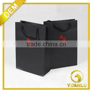 Hot Stamping Luxury Black Paper Bag thumbnail-2