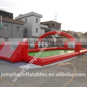 Splendid Human Soap Football Field/commercial Inflatable Soccer Pitch/Water Football Field Custom-made thumbnail-2