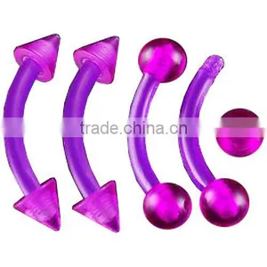 Colourful Anolized Steel Eyebrow Rings Body Piercing Jewelry thumbnail-1