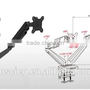 Dual Side-by Side Monitor Bracke Tmonitor Mountdesk Mount thumbnail-4