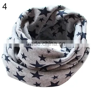 Stars Children's Cotton Neckerchief Kids Boy Girl Scarves Shawl Unisex Winter Knitting thumbnail-5