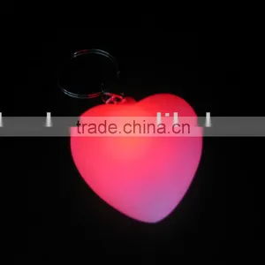Pvc Heart Colorchanging Led Keychain thumbnail-1