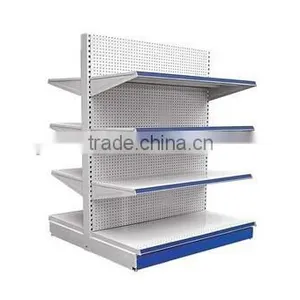 Back Board Double-sided Supermarket Shelf Equipment Store Display Metal Gondola Rack thumbnail-1