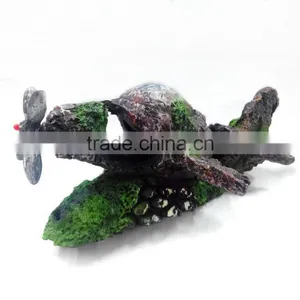 Wholesale Resin Aquarium Decorations Ornaments Seabed Aircraft Plane for Aquarium&fish Tank thumbnail-2