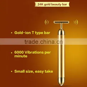 High Quality Home Use Energy Electric 24K Gold Facial Massage Beauty Bar thumbnail-6