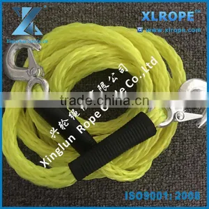 1/2" x 14' Bright Yellow pp Braid Car Tow Rope/ Trailer Rope With Hook at Both End thumbnail-2