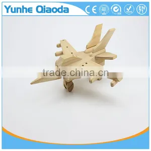 Wood 3D Vehicle Puzzles Warcraft 3D Woodcraft Kit Assemble Paint DIY 3D Puzzle Toys for Kids Adults the Best Birthday Gift thumbnail-3