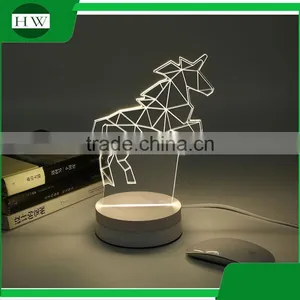Acrylic Cartoon 3D Charging Charge Study Led Reading Eye Protection Desk Table Latern Lamp Light thumbnail-3