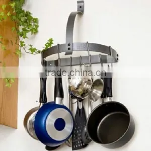 Wall Mount Metal Pot Hooks Rack Kitchen Organization thumbnail-1